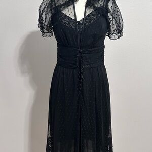 ABS Collection 2 pc Vintage Dress Size 14, Black